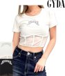 画像1: GYDA ( ジェイダ ) - GRANDIOSEコルセットデザインTシャツ (1)