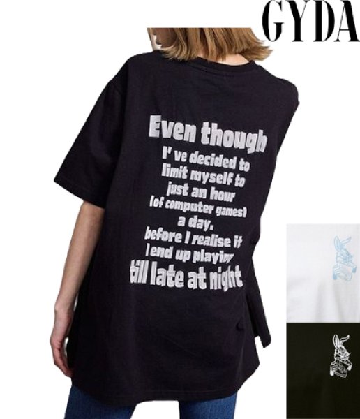 画像1: GYDA ( ジェイダ ) - GAME HOLIC BUNNY BIG Tシャツ (1)