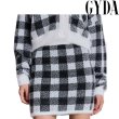 画像1: GYDA ( ジェイダ ) - CHECK shaggy ニットスカートライクショートパンツ (1)