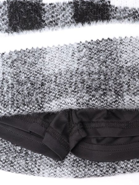 画像8: GYDA ( ジェイダ ) - CHECK shaggy ニットスカートライクショートパンツ (8)