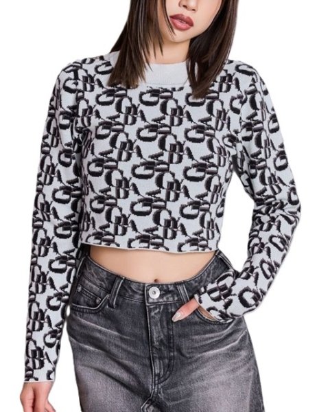 画像2: GYDA ( ジェイダ ) - GYDA pattern プチハイニットトップス (2)