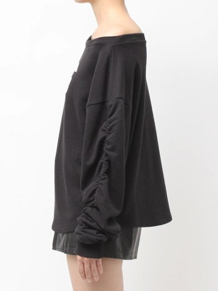 画像5: GYDA ( ジェイダ ) - アームギャザーSymmetry GYDAオフショルスウェットトップス (5)