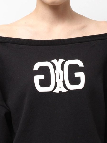 画像7: GYDA ( ジェイダ ) - アームギャザーSymmetry GYDAオフショルスウェットトップス (7)