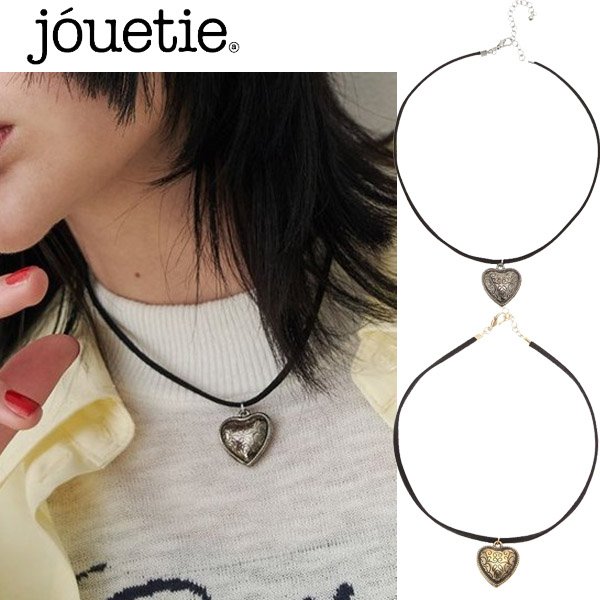 画像1: jouetie ( ジュエティ ) - ヴィンテージライクハートコードチョーカー (1)