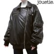 画像1: jouetie ( ジュエティ ) - フェイクレザーライダースMA-1ジャケット (1)