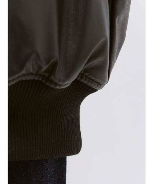 画像10: jouetie ( ジュエティ ) - フェイクレザーライダースMA-1ジャケット (10)