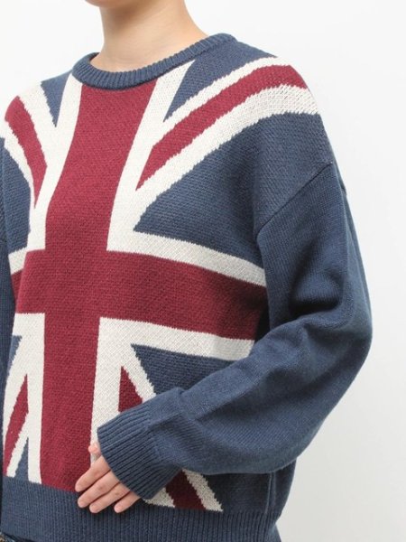 画像8: jouetie ( ジュエティ ) - UnionJackジャガードルーズニット (8)