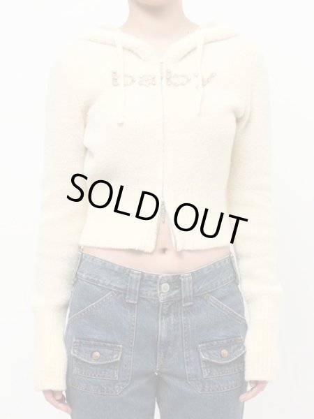 画像2: jouetie ( ジュエティ ) - ビジューロゴジップコンパクトフーディ (2)