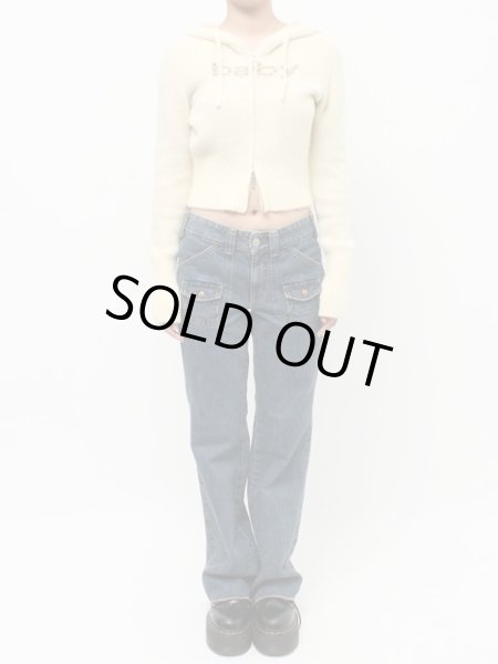 画像8: jouetie ( ジュエティ ) - ビジューロゴジップコンパクトフーディ (8)