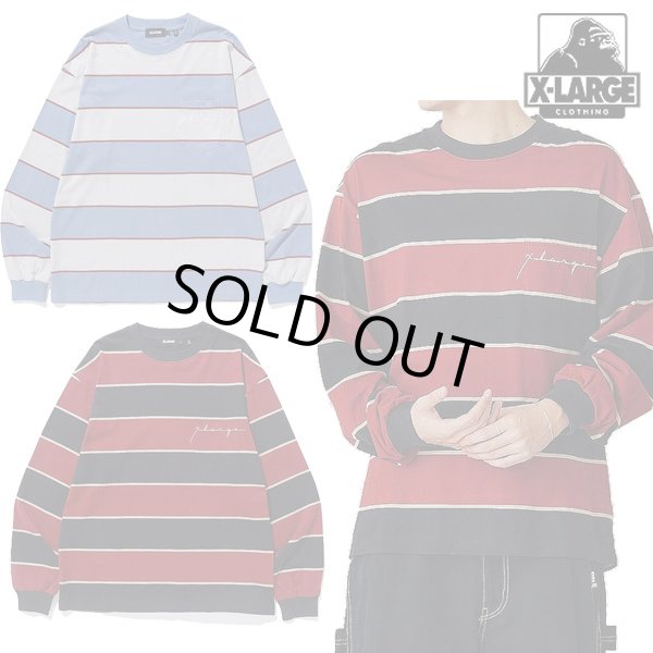 画像1: XLARGE ( エクストララージ ) - STRIPED L/S POCKET TEE (1)