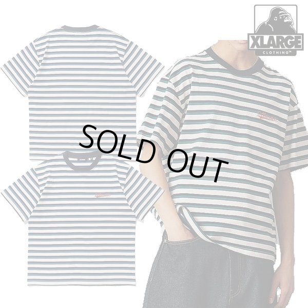 画像1: XLARGE ( エクストララージ ) - BASEBALL LOGO STRIPED S/S TEE (1)