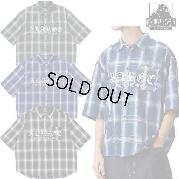 画像1: XLARGE ( エクストララージ ) - OLD ENGLISH S/S PLAID SHIRT (1)