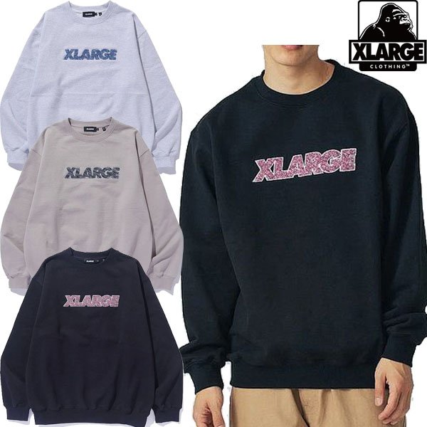 画像1: XLARGE ( エクストララージ ) - CHENILLE STANDARD LOGO CREWNECK SWEATSHIRT (1)