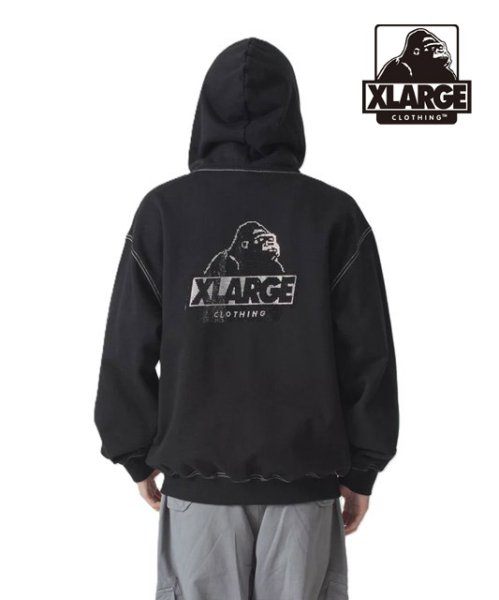 画像13: XLARGE ( エクストララージ ) - RHINESTONE OG ZIP HOODED SWEATSHIRT (13)