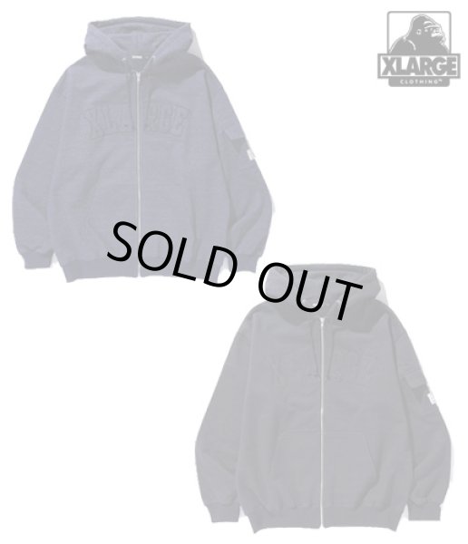 画像1: XLARGE ( エクストララージ ) - HEATHER ZIP UP HOODED SWEATSHIRT (1)