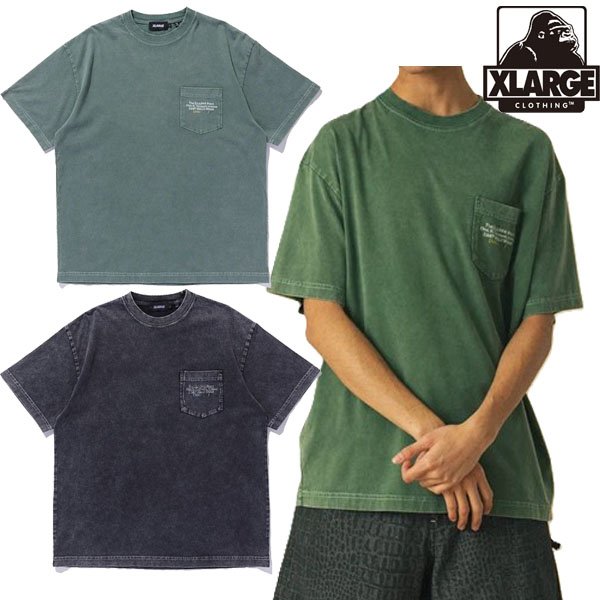 画像1: XLARGE ( エクストララージ ) - CHEMICAL WASH ADDRESS S/S POCKET TEE (1)