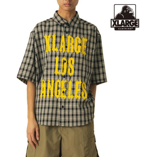 画像1: XLARGE ( エクストララージ ) - PRINTED PLAID S/S SHIRT (1)