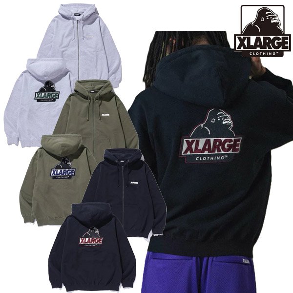 画像1: ☆予約商品☆ XLARGE ( エクストララージ ) - SLANTED OG ZIP HOODED SWEATSHIRT (1)