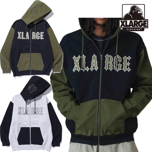 画像1: ☆予約商品☆ XLARGE ( エクストララージ ) - COLOR BLOCK ZIP HOODED SWEATSHIRT (1)