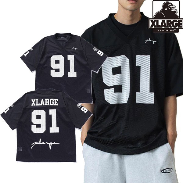 画像1: XLARGE ( エクストララージ ) - DISTORTION FOOTBALL JERSEY (1)
