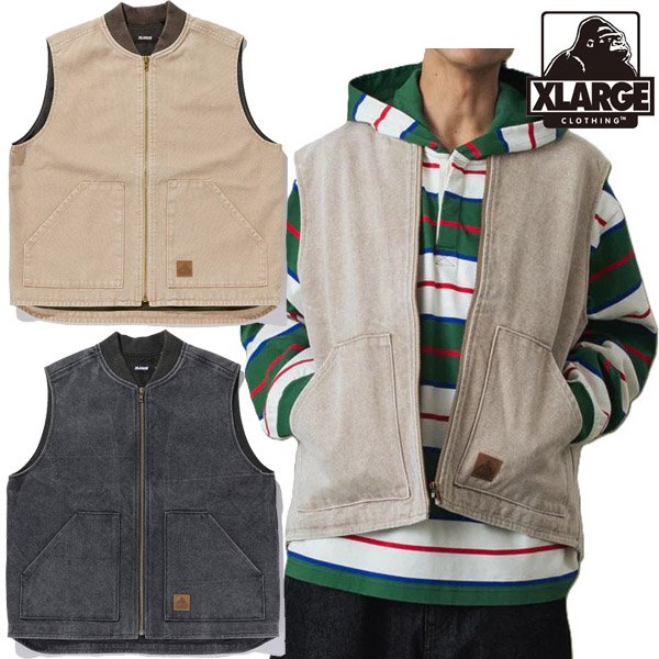 画像1: ☆予約商品☆ XLARGE ( エクストララージ ) - PATCHED CANVAS VEST (1)