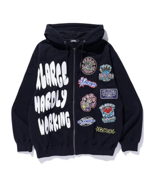 画像3: XLARGE ( エクストララージ ) - MULTI LOGO ZIP UP HOODED SWEATSHIRT (3)