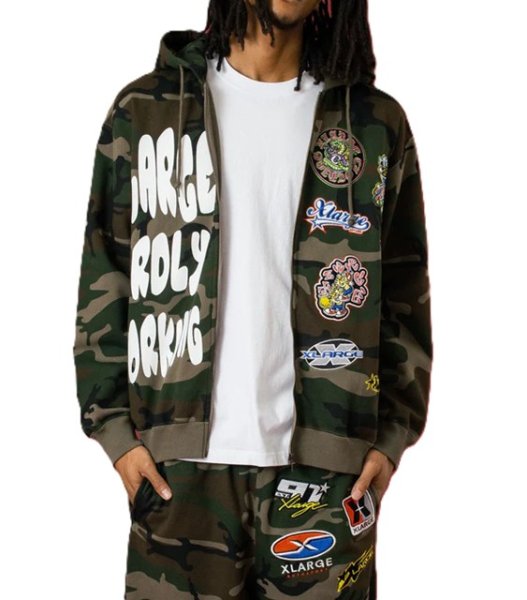 画像9: XLARGE ( エクストララージ ) - MULTI LOGO ZIP UP HOODED SWEATSHIRT (9)