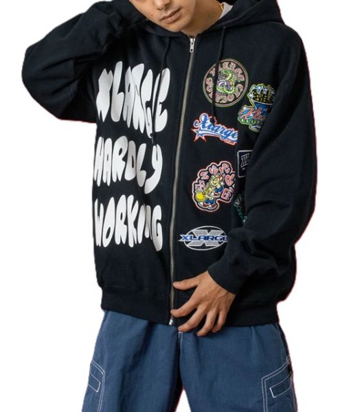 画像10: XLARGE ( エクストララージ ) - MULTI LOGO ZIP UP HOODED SWEATSHIRT (10)