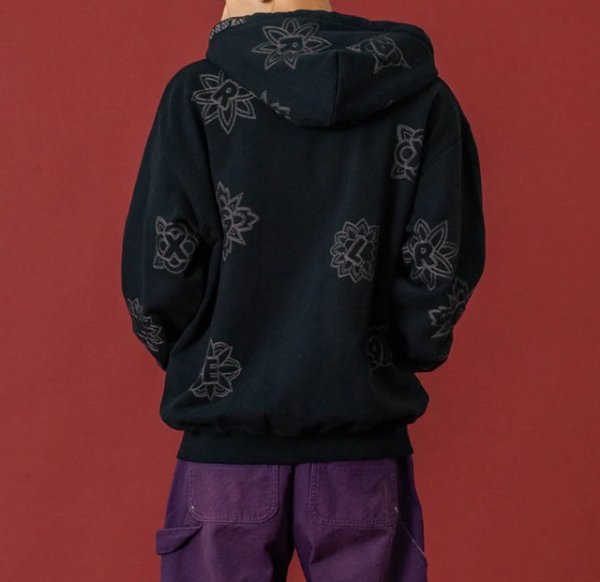 画像11: XLARGE ( エクストララージ ) - ALLOVER EMBROIDERY ZIP UP HOODED SWEATSHIRT (11)