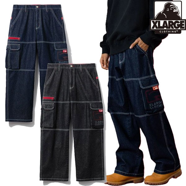 画像1: XLARGE ( エクストララージ ) - DENIM CARGO PANTS (1)
