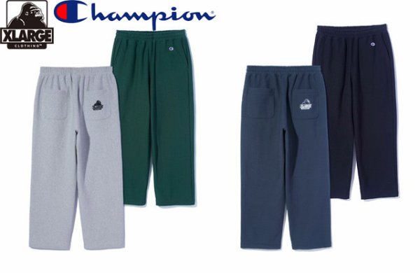 画像1: XLARGE ( エクストララージ ) - XLARGE x Champion REVERSE WEAVE WIDE SWEAT PANTS (1)