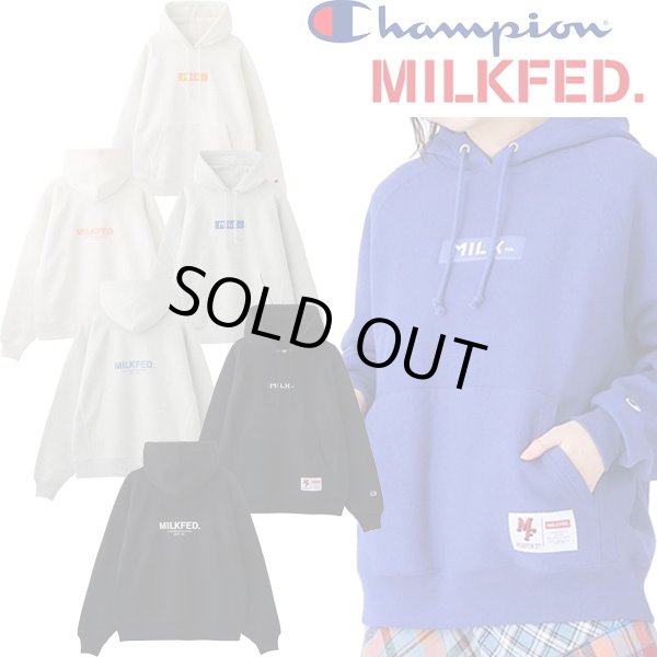 画像1: MILKFED ( ミルクフェド ) - MILKFED. xCHAMPION SWEAT HOODIE (1)