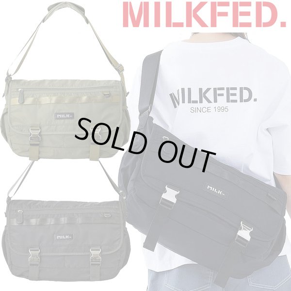 画像1: MILKFED ( ミルクフェド ) - LOGO PLATE MESSENGER BAG (1)