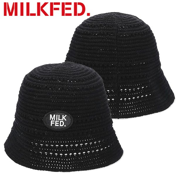 画像1: MILKFED ( ミルクフェド ) - LOGO PATCH KNIT HAT (1)