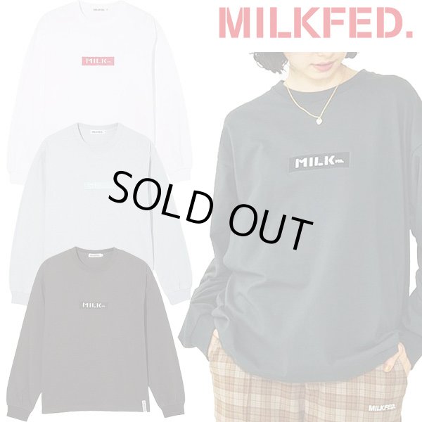 画像1: MILKFED ( ミルクフェド ) - BAR LOGO BASIC L/S TEE (1)