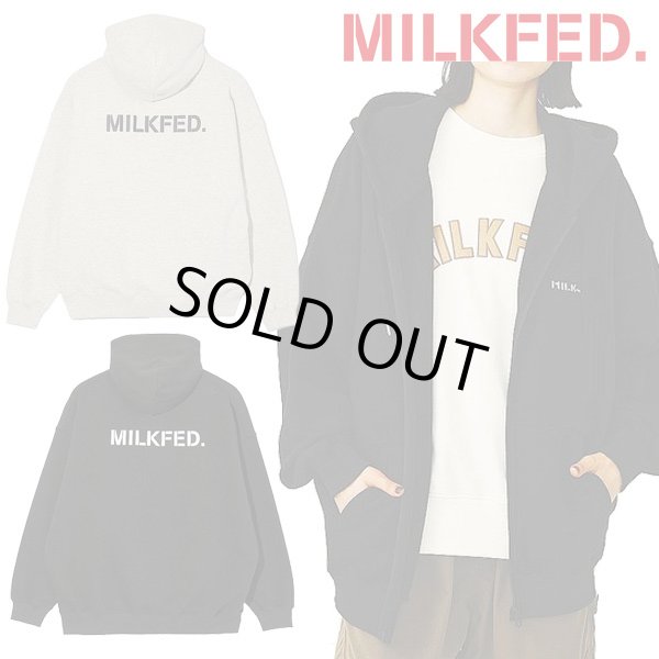 画像1: MILKFED ( ミルクフェド ) - BAR LOGO ZIP UP HOODIE (1)