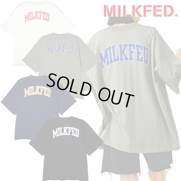 画像1: MILKFED ( ミルクフェド ) - COLLEGE LOGO SUPER BIG S/S TOP (1)