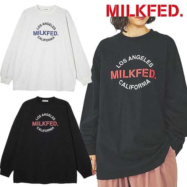 画像1: MILKFED ( ミルクフェド ) - CIRCLE LOGO SUPER BIG L/S TOP (1)