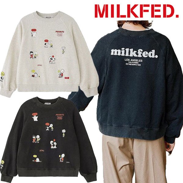 画像1: MILKFED ( ミルクフェド ) - MILKFED.× PEANUTS 75th SWEAT TOP (1)