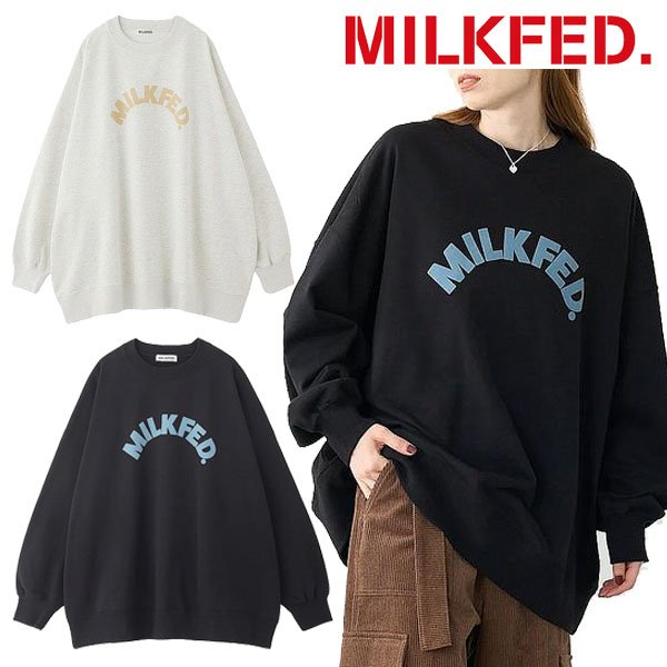 画像1: MILKFED ( ミルクフェド ) - LOGO BIG SWEAT TOP (1)