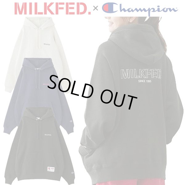 画像1: MILKFED ( ミルクフェド ) - MILKFED.×CHAMPION SWEAT HOODIE (1)