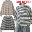 画像1: MILKFED ( ミルクフェド ) - BAR LOGO STRIPED TOP (1)