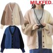 画像1: MILKFED ( ミルクフェド ) - PANELED KNIT CARDIGAN (1)