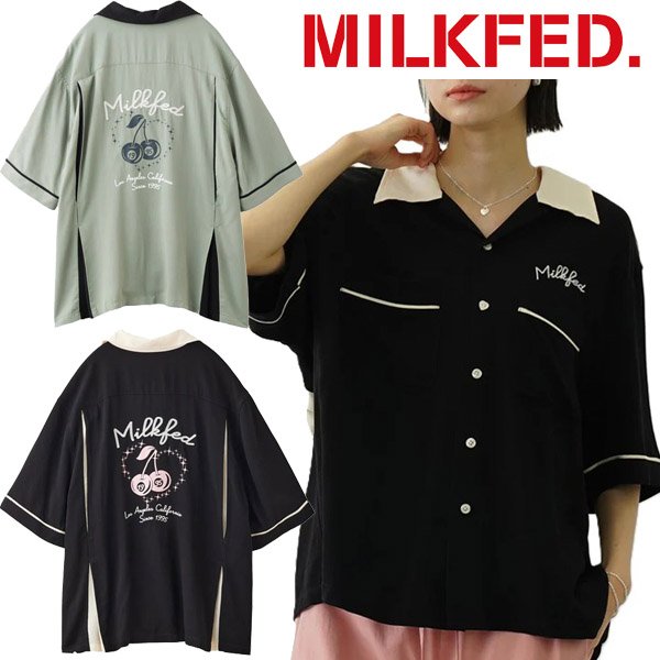 画像1: MILKFED ( ミルクフェド ) - CHERRIES BOWLING SHIRTS (1)
