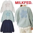 画像1: MILKFED ( ミルクフェド ) - FLOWER ELBOW PATCH SWEAT TOP (1)