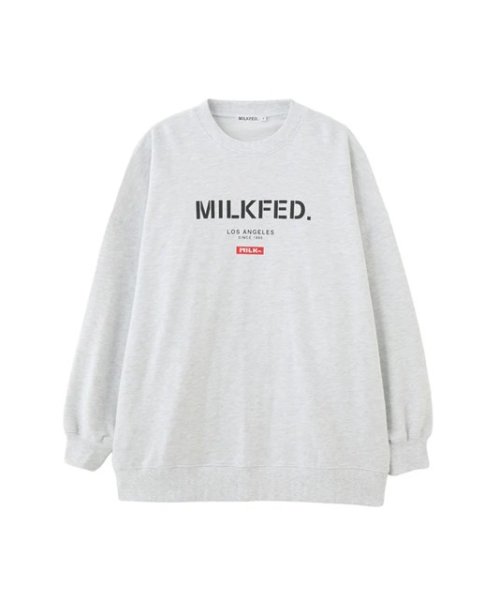 画像2: MILKFED ( ミルクフェド ) - STENCIL AND BAR LOGO BIG SWEAT TOP (2)
