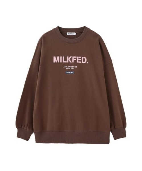 画像4: MILKFED ( ミルクフェド ) - STENCIL AND BAR LOGO BIG SWEAT TOP (4)