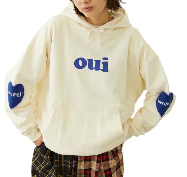 画像11: MILKFED ( ミルクフェド ) - HEART ELBOW PATCH SWEAT HOODIE (11)