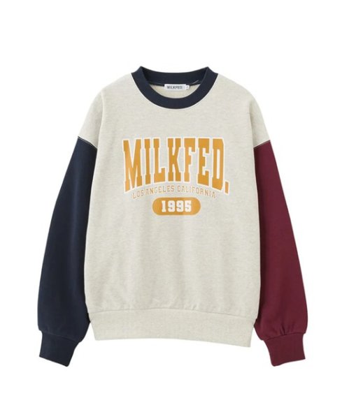 画像2: MILKFED ( ミルクフェド ) - COLOR BLOCK SWEAT TOP (2)
