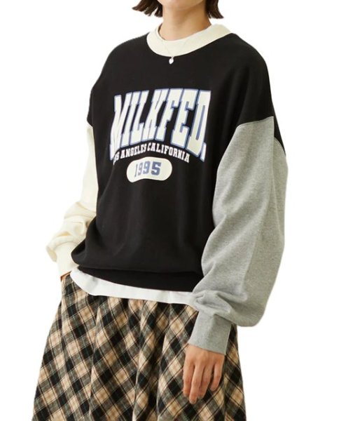 画像14: MILKFED ( ミルクフェド ) - COLOR BLOCK SWEAT TOP (14)